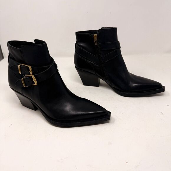 Dolce Vita Ramone Black Pointed Toe Western Boots Booties Size 7 - Picture 1 of 9